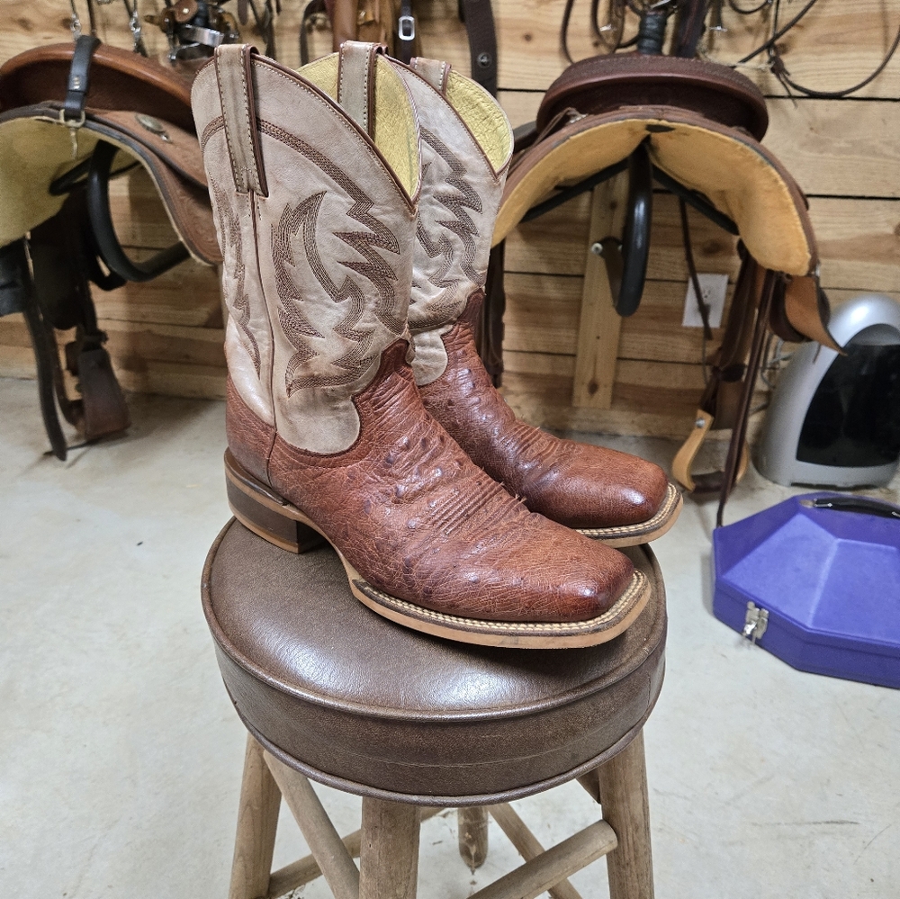 Justin Smooth Ostrich Boots
